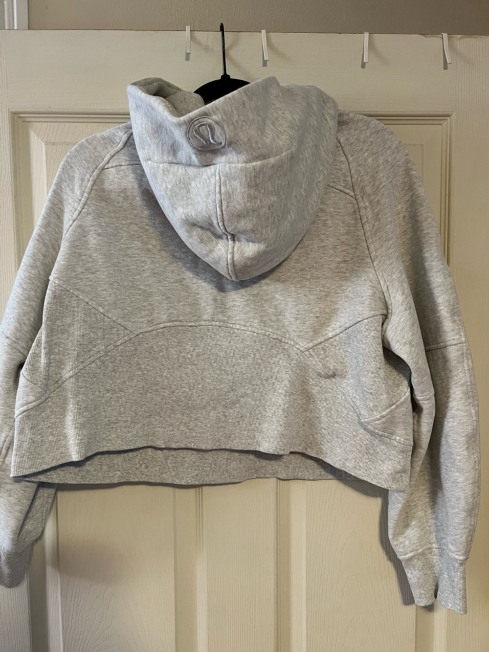 Lululemon Scuba Oversized Half-Zip Hoodie Heathered Core Ultra Light Grey M/L - Picture 2 of 3